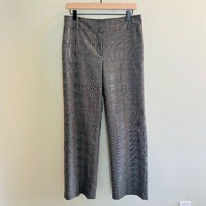 Ann Taylor Signature Fit Trousers Womens Size 6 Mid Rise Brown Plaid Career